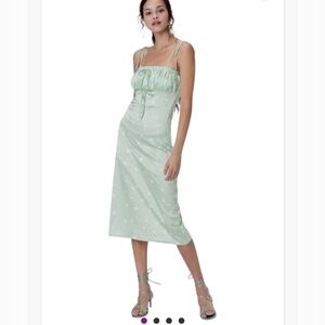For Love & Lemons Summer Midi Dress in Mint Size XS